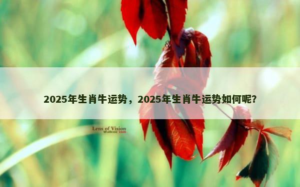 2025年生肖牛运势，2025年生肖牛运势如何呢？