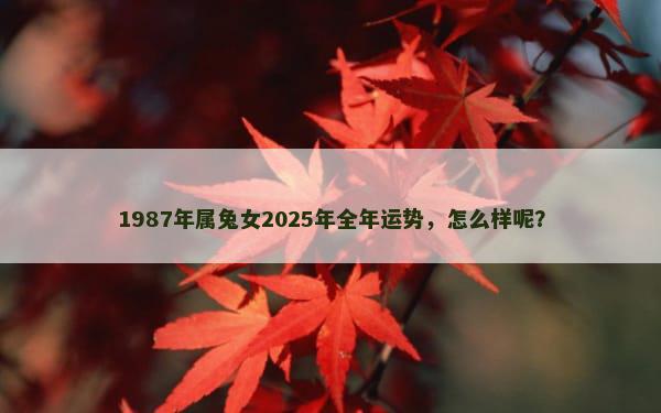 1987年属兔女2025年全年运势，怎么样呢？