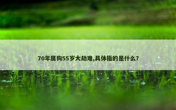 70年属狗55岁大劫难,具体指的是什么？