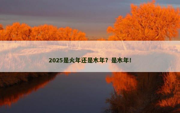 2025是火年还是木年？是木年！