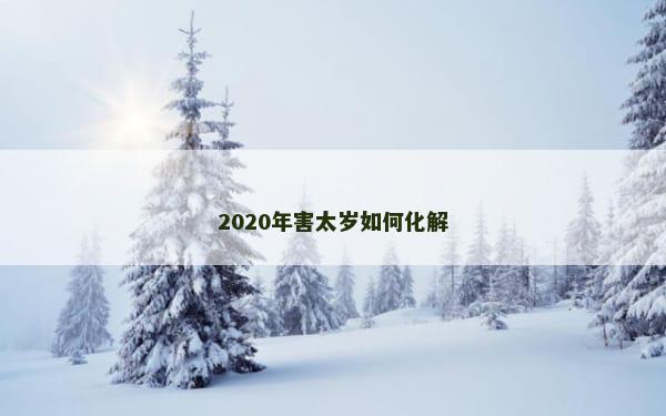 2020年害太岁如何化解