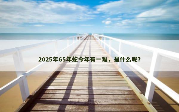 2025年65年蛇今年有一难，是什么呢？