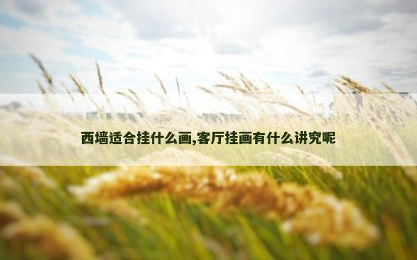 西墙适合挂什么画,客厅挂画有什么讲究呢