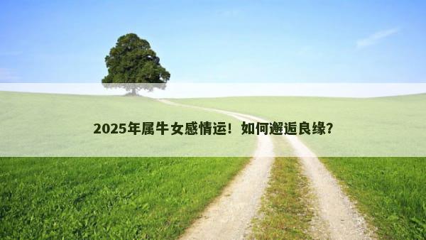 2025年属牛女感情运！如何邂逅良缘？