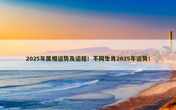 2025年属相运势及运程！不同生肖2025年运势！