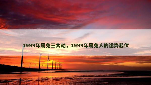 1999年属兔三大劫，1999年属兔人的运势起伏