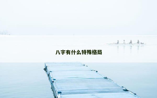 八字有什么特殊格局