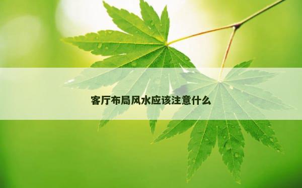 客厅布局风水应该注意什么