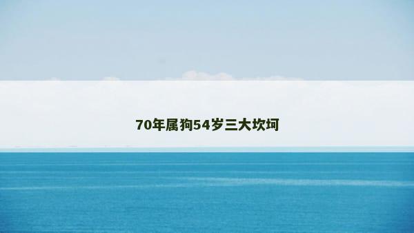 70年属狗54岁三大坎坷