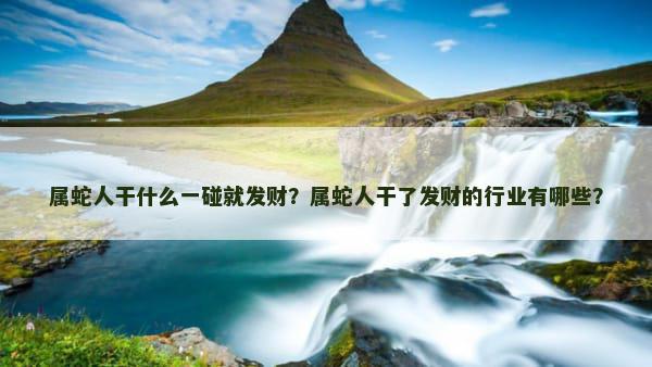 属蛇人干什么一碰就发财？属蛇人干了发财的行业有哪些？