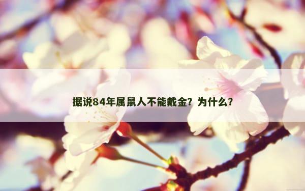 据说84年属鼠人不能戴金？为什么？