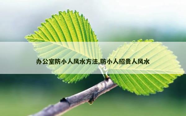 办公室防小人风水方法,防小人招贵人风水