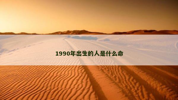 1990年出生的人是什么命