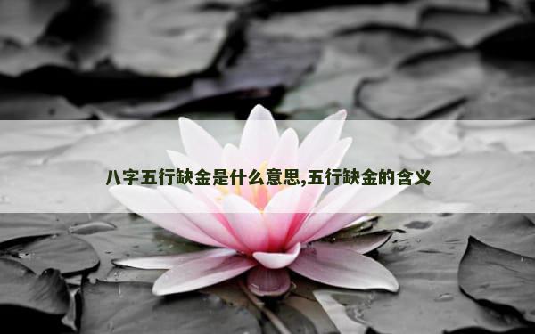 八字五行缺金是什么意思,五行缺金的含义