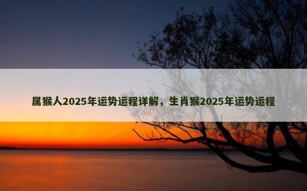 属猴人2025年运势运程详解，生肖猴2025年运势运程