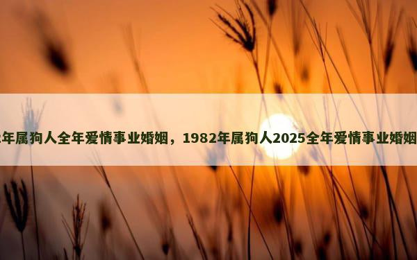 1982年属狗人全年爱情事业婚姻，1982年属狗人2025全年爱情事业婚姻如何？