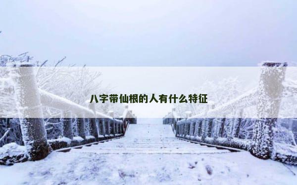 八字带仙根的人有什么特征