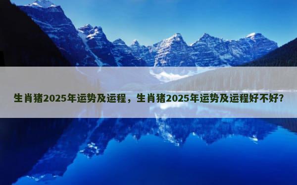 生肖猪2025年运势及运程，生肖猪2025年运势及运程好不好？