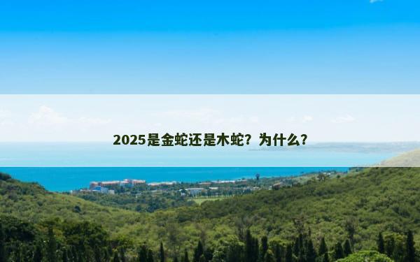 2025是金蛇还是木蛇？为什么？