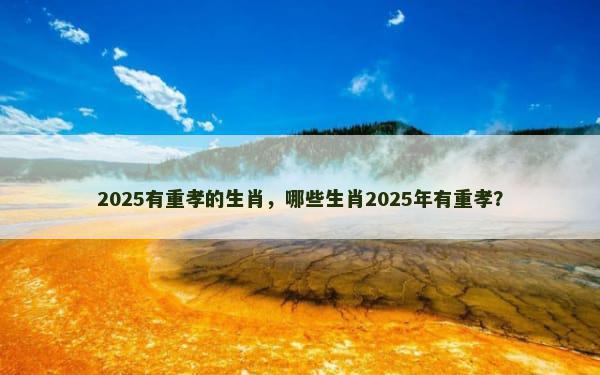 2025有重孝的生肖，哪些生肖2025年有重孝？