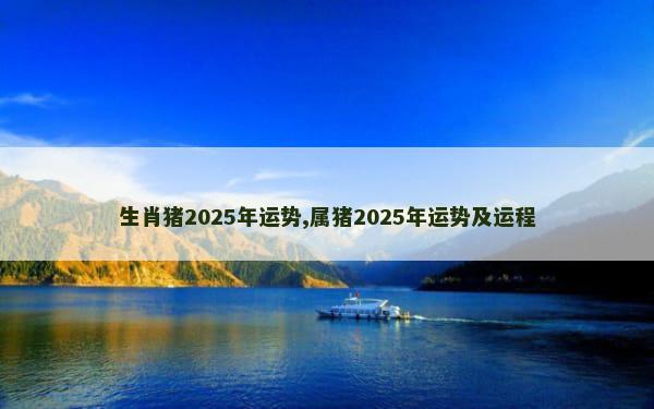 生肖猪2025年运势,属猪2025年运势及运程