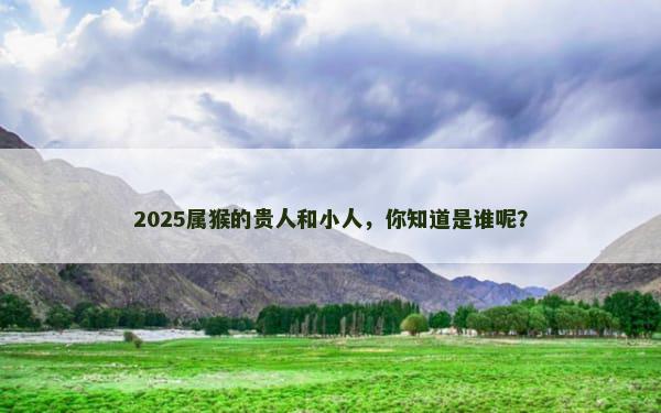 2025属猴的贵人和小人，你知道是谁呢？