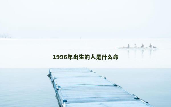 1996年出生的人是什么命