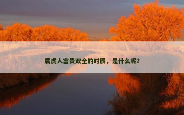 属虎人富贵双全的时辰，是什么呢？