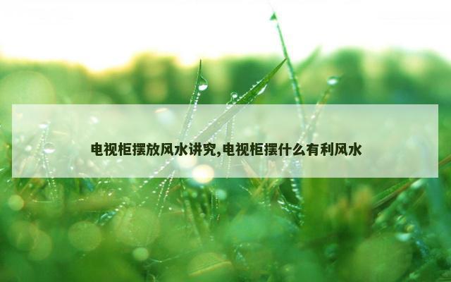 电视柜摆放风水讲究,电视柜摆什么有利风水