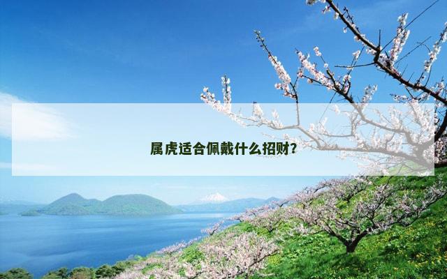 属虎适合佩戴什么招财？