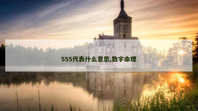 555代表什么意思,数字命理