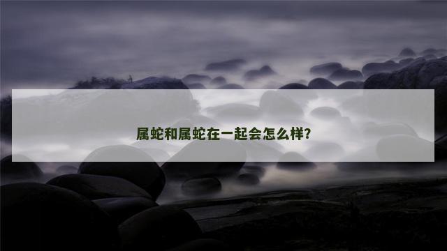 属蛇和属蛇在一起会怎么样？